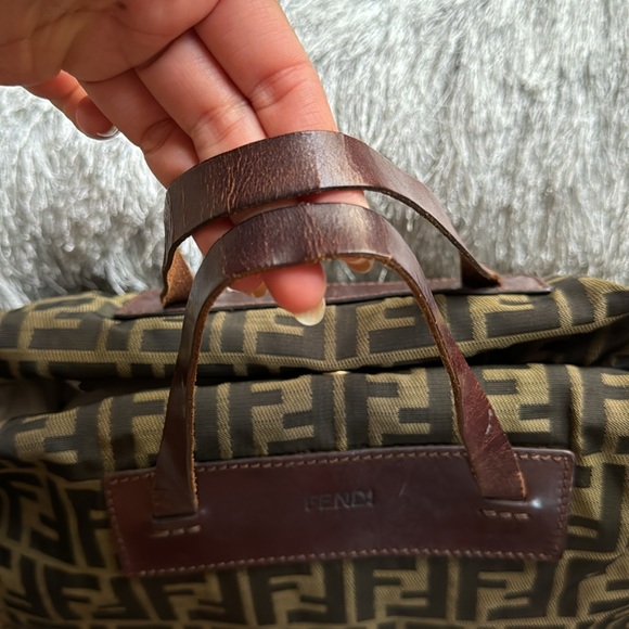 Fendi Zucca Fabric Brown Monogram Tote Bag - Picture 3 of 10